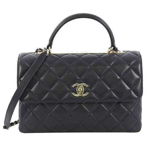 10479561 chanel bag|CHANEL Lambskin Quilted Large Trendy Spirit Top Handle Bag .